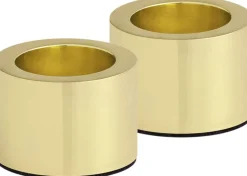 Light Candleholder taper, Matte Brass, 2-pack, 3,25x2,32 cm-Uyuni