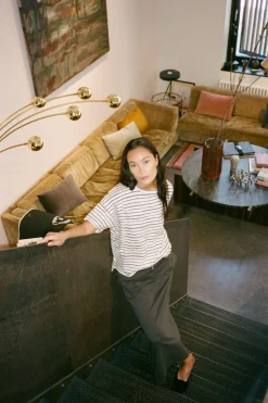 Dame Rabens Saloner Nederdele>Light stretch long skirt - Hanni