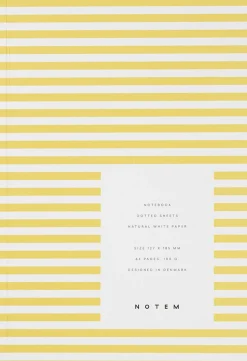 Notem Kontorartikler>Lille notesbog, gule striber