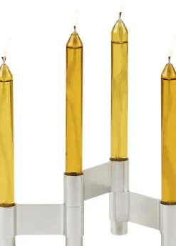 Studio About Adventsstager>LINK, CANDLE HOLDER, POLISHED ALUMINIUM, 11060P