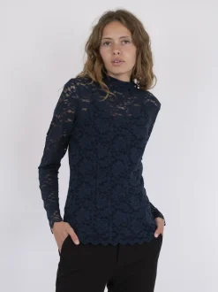 Liza Laceflower Blouse-Neo Noir Online