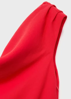 Long asymmetrical draped jumpsuit-MANGO New