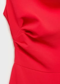 Long asymmetrical draped jumpsuit-MANGO New