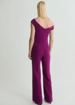 Discount Long jumpsuit with asymmetrical nec Dame Buksedragter