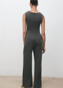 Long jumpsuit with knot Dame Buksedragter