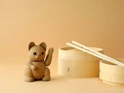 Best Lucky cat - oak Figurer & Skulpturer