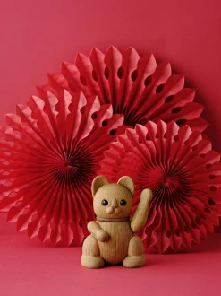 Best Lucky cat - oak Figurer & Skulpturer