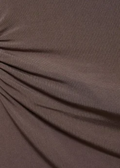 Lurex knitted top with crossed back Dame T-Shirts & Toppe