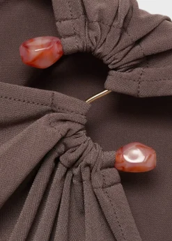 Lurex knitted top with crossed back Dame T-Shirts & Toppe