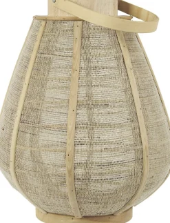 Ib Laursen Lanterner>Lygte m/glasindsats konisk hessiansider