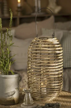 Ib Laursen Lanterner>Lygte søgræs og metal m/glasindsats