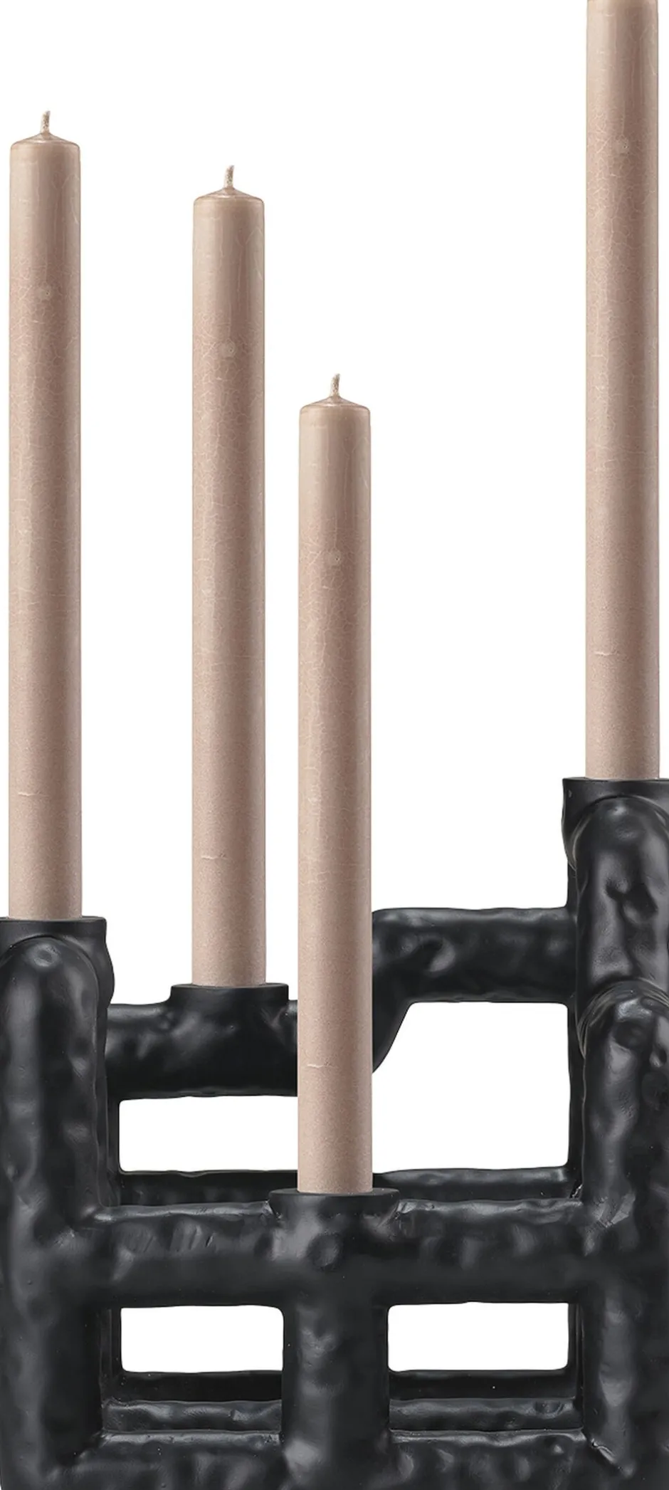 Villa Collection Adventsstager>Lysestage Lyst 21 x 21 x 23 cm Sort Polyresin