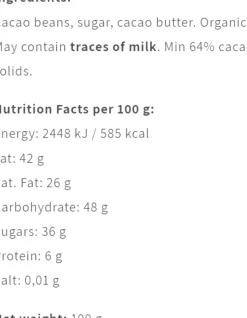 Madagascar Slow Dried 64 %, 100 g, økologisk-Friis-Holm New