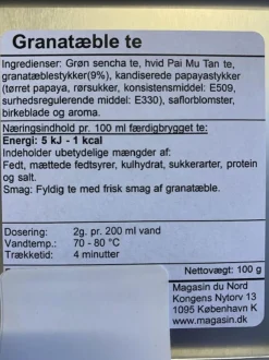 Magasin Mad&Vin Te>Magasin Granatæble te 100g