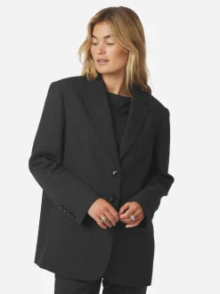 Marielle Button Back Blazer-Neo Noir Clearance