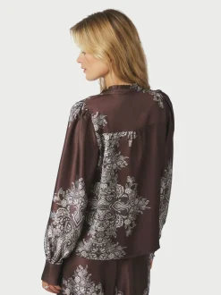 Dame Neo Noir Bluser & Skjorter>Massima Paisley Border Blouse