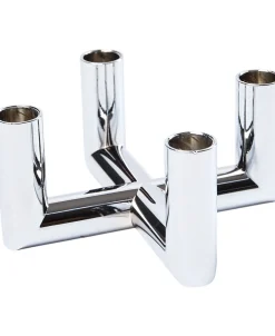 Uyuni Adventsstager>MATRIX Candle Holder - 4'arm Mini Taper - Chrome - 7,5 x 4,5