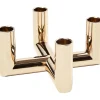 Clearance MATRIX Candle Holder - 4'arm Mini Taper - Brass - 7,5 x 4,5 Lys & Lysestager|Adventsstager