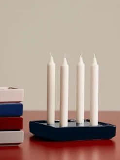 Hay Lys & Lysestager>Mattone Candleholder-Large-Dark blu