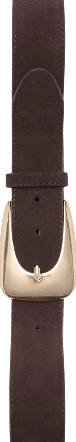 Maxi buckle split suede belt-MANGO Outlet