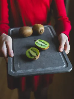 New Medium Board Groove Grey Køkkenartikler