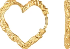Medium Heart Crush Hoops-Camille Brinch Jewellery Hot