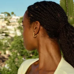 Medium Heart Crush Hoops-Camille Brinch Jewellery Hot