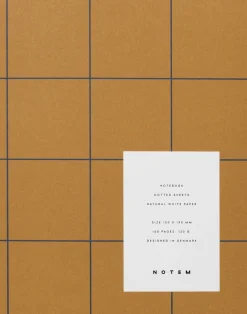 Medium notesbog med syet ryg, Okker Kontorartikler