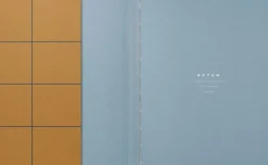 Medium notesbog med syet ryg, Okker Kontorartikler