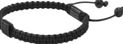 Men's String Bracelet with CZ Flatbead-Nialaya Hot