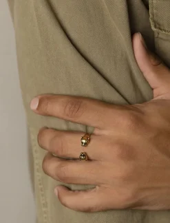 Nialaya Smykker>Men's Plated Panther Ring