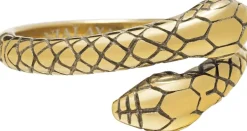Men's Plated Vintage Snake Ring-Nialaya Discount