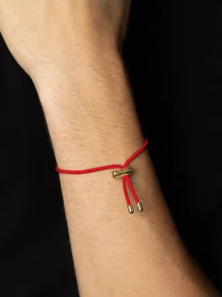 Men's String Bracelet with Adjustable Gold Lock-Nialaya Sale