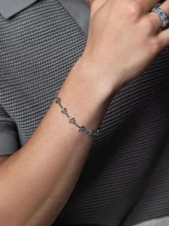 Men's Fleur de Lis Linked Bracelet-Nialaya