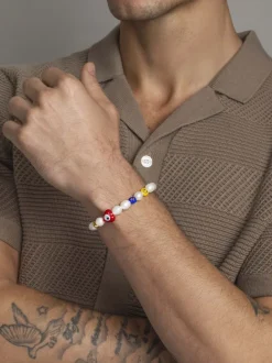 Best Men's Smiley Face Pearl Bracelet Smykker