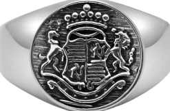 Men's Stainless Steel Crest Ring-Nialaya Hot