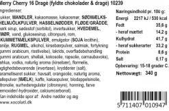 Xocolatl Julechokolade|Chokolade>MERRY CHERRY 16 DRAGE