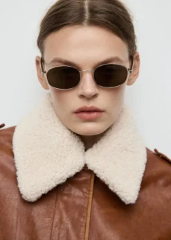 Metallic frame sunglasses-MANGO Outlet