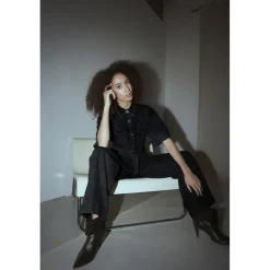 Dame HUNKØN Buksedragter>Mette Denim Jumpsuit