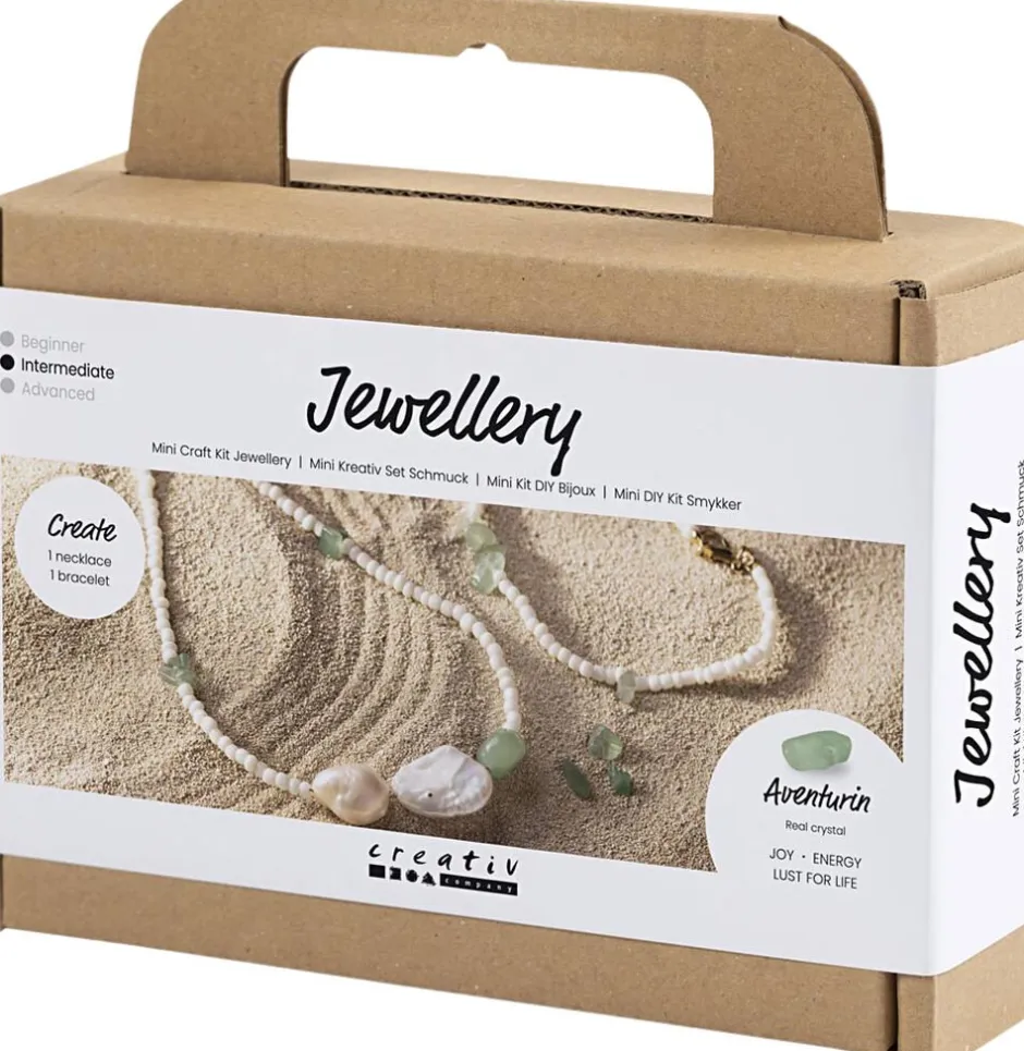 Børn Creativ Company Kreativitet>Mini DIY Kit Smykker, Aventurin, halskæde og -armbånd