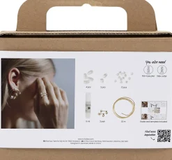 Børn Creativ Company Kreativitet>Mini DIY Kit Smykker, Øreringe med wire, forgyldt
