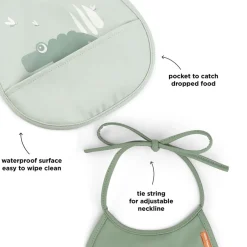 Mini hagesmæk m/lomme 2 stk. Croco Grøn-Done by Deer Online