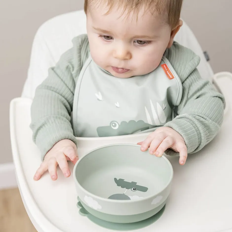 Børn Done by Deer Hagesmække>Mini hagesmæk m/lomme 2 stk. Happy clouds