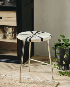 MORICE stool, low - black/ivory-Nordal