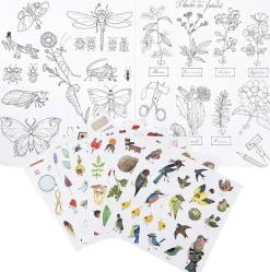 Børn Moulin Roty Kreativitet>- Klistermærkebog - Botaniker