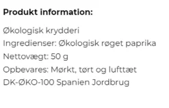 Murcia Paprika, sød, ØKO Krydderier