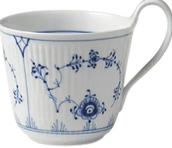 Royal Copenhagen Kopper & Krus>Musselmalet Riflet 33 cl. højhankskop