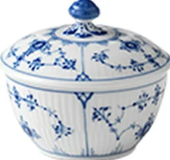 Royal Copenhagen Tilbehør Til Bordet>Musselmalet Riflet 15 cl. sukkerskål