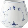 Outlet Musselmalet Riflet 15 cm. vase - mellem Vaser & Urtepotteskjulere