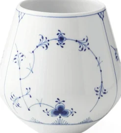 Outlet Musselmalet Riflet 15 cm. vase - mellem Vaser & Urtepotteskjulere